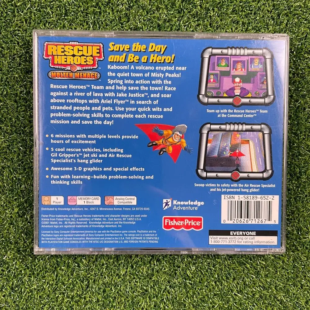 Fisher-Price: Rescue Heroes: Molten Menace (Sony PlayStation 1, 2001) CIB